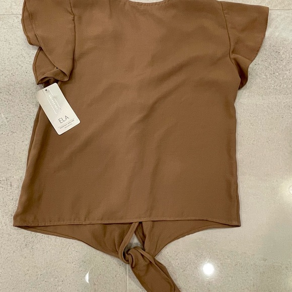 BLUSA MANGA CORTA DE ANUDAR - Picture 3 of 3